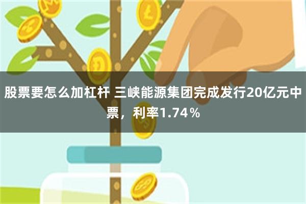 股票要怎么加杠杆 三峡能源集团完成发行20亿元中票，利率1.74％