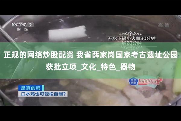 正规的网络炒股配资 我省薛家岗国家考古遗址公园获批立项_文化_特色_器物