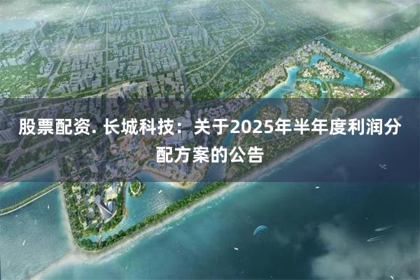 股票配资. 长城科技：关于2025年半年度利润分配方案的公告