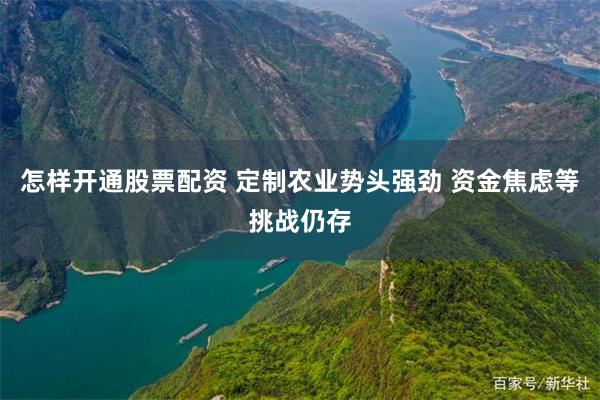 怎样开通股票配资 定制农业势头强劲 资金焦虑等挑战仍存